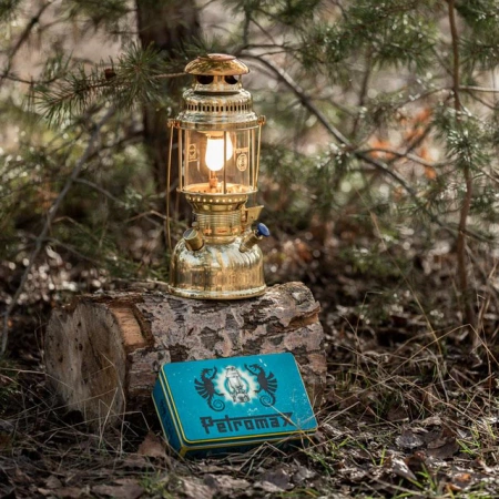 Petromax - Ciśnieniowa lampa naftowa HK500 - Mosiądz
