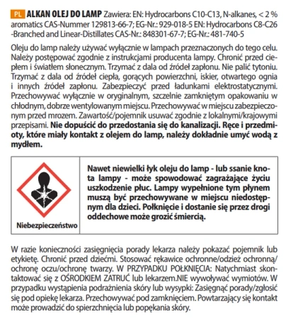 Paliwo do lampy naftowej Olej Alkan Oil 1L - bezzapachowe