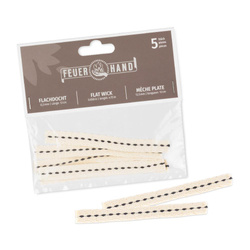 Oryginalny zapasowy - Knoty do lampy naftowej Feuerhand Baby Special 276 - 5 szt x 12 cm